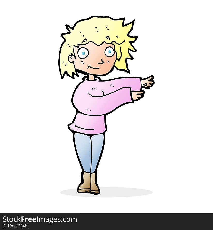 cartoon dancing woman