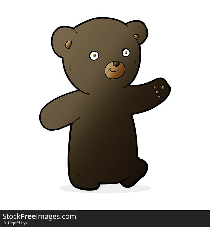 Cartoon Black Bear Cub