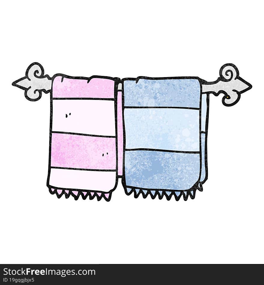 textured cartoon bathroom towels