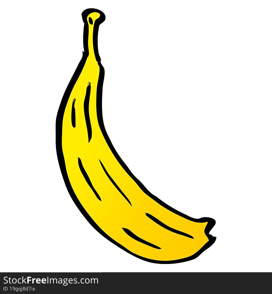 Cartoon Doodle Yellow Banana