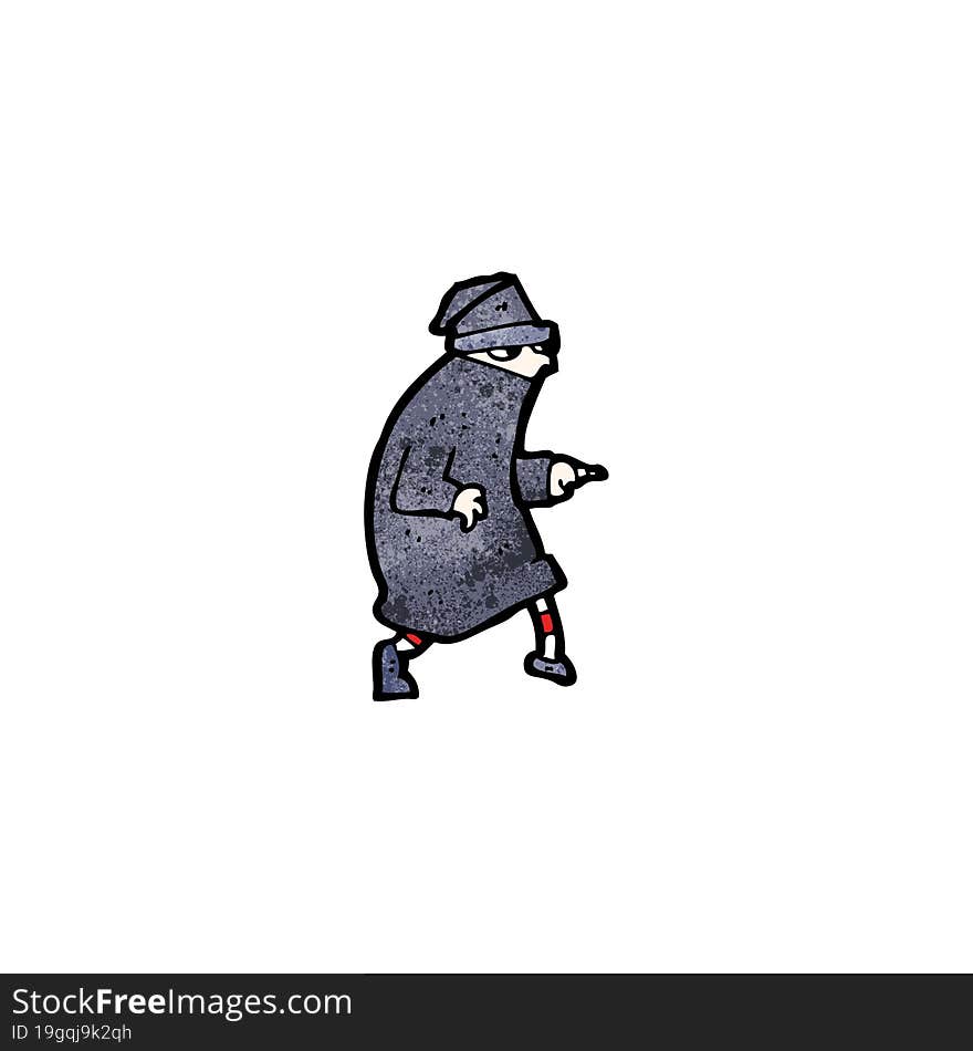 Cartoon Sneaking Thief