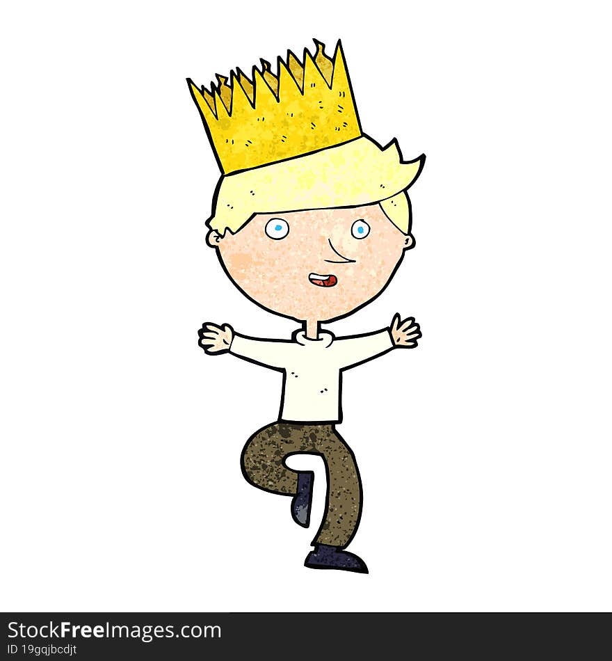 cartoon person wearing crown