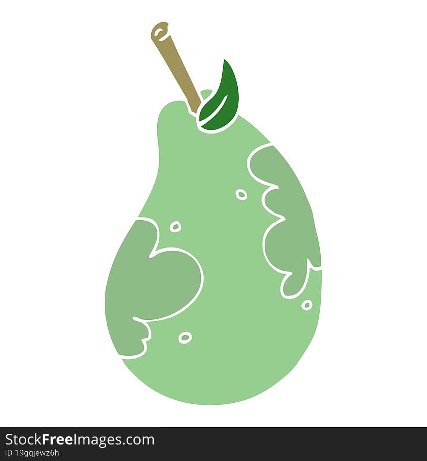 cartoon doodle fresh pear