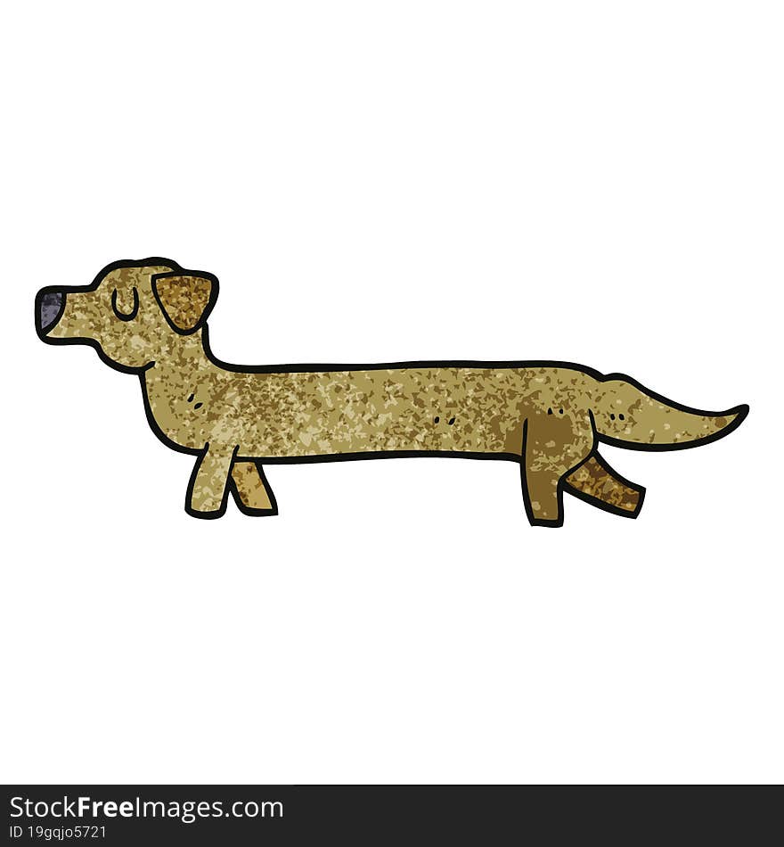 cartoon doodle dachshund