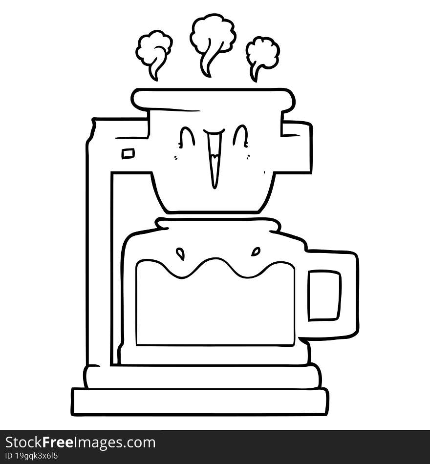 steaming hot coffee pot. steaming hot coffee pot