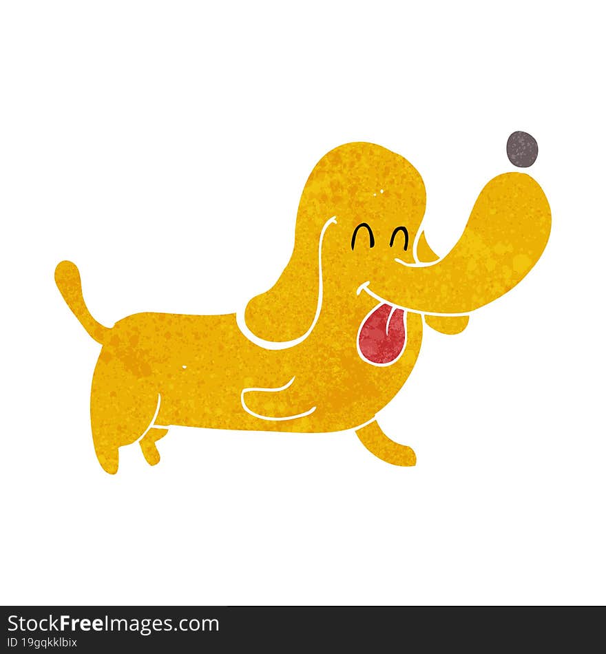 cartoon happy dog