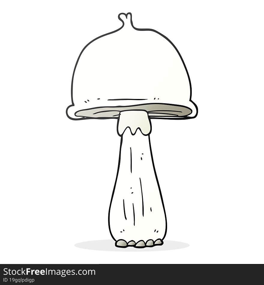 freehand drawn cartoon mushroom