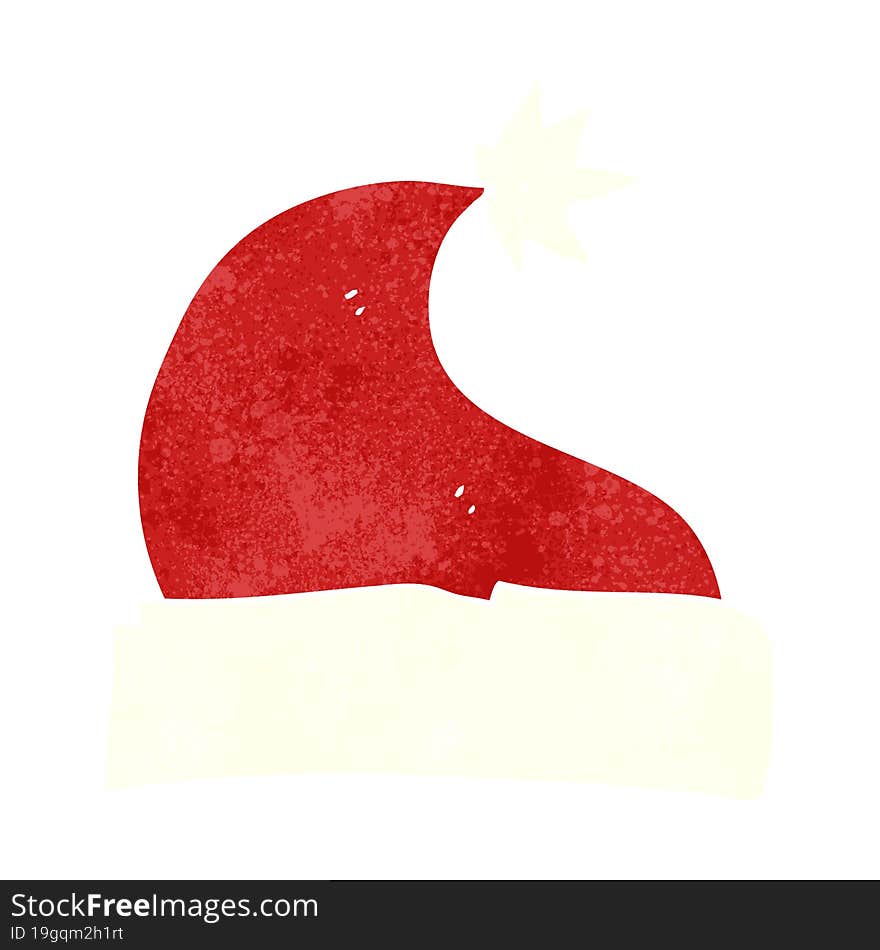 retro cartoon christmas hat