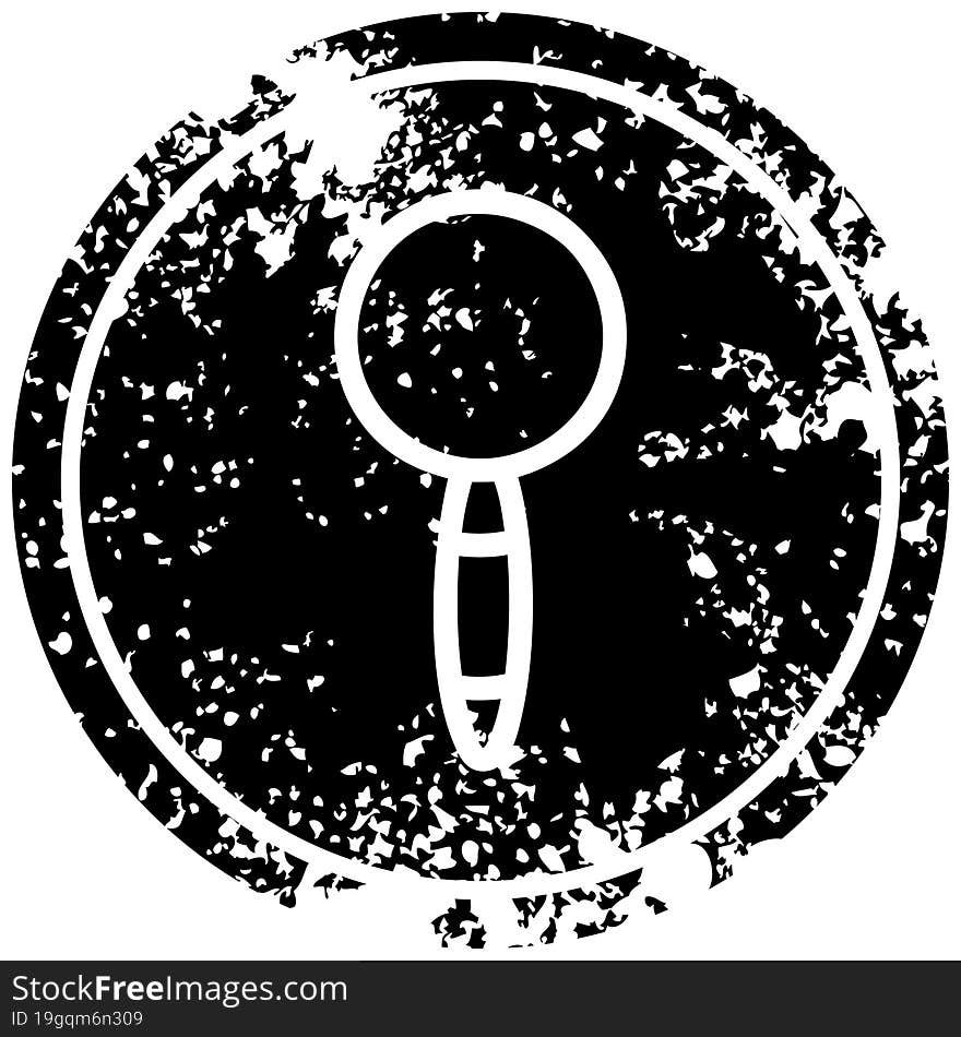 magnifying glass distressed icon