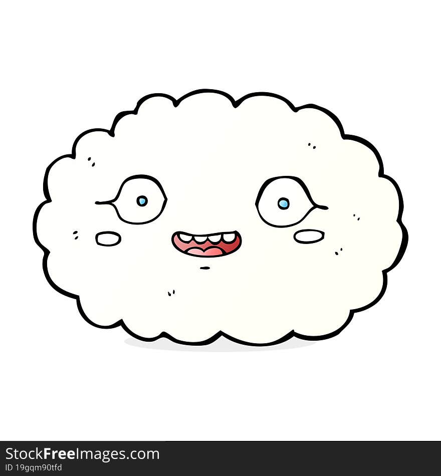 happy cartoon cloud