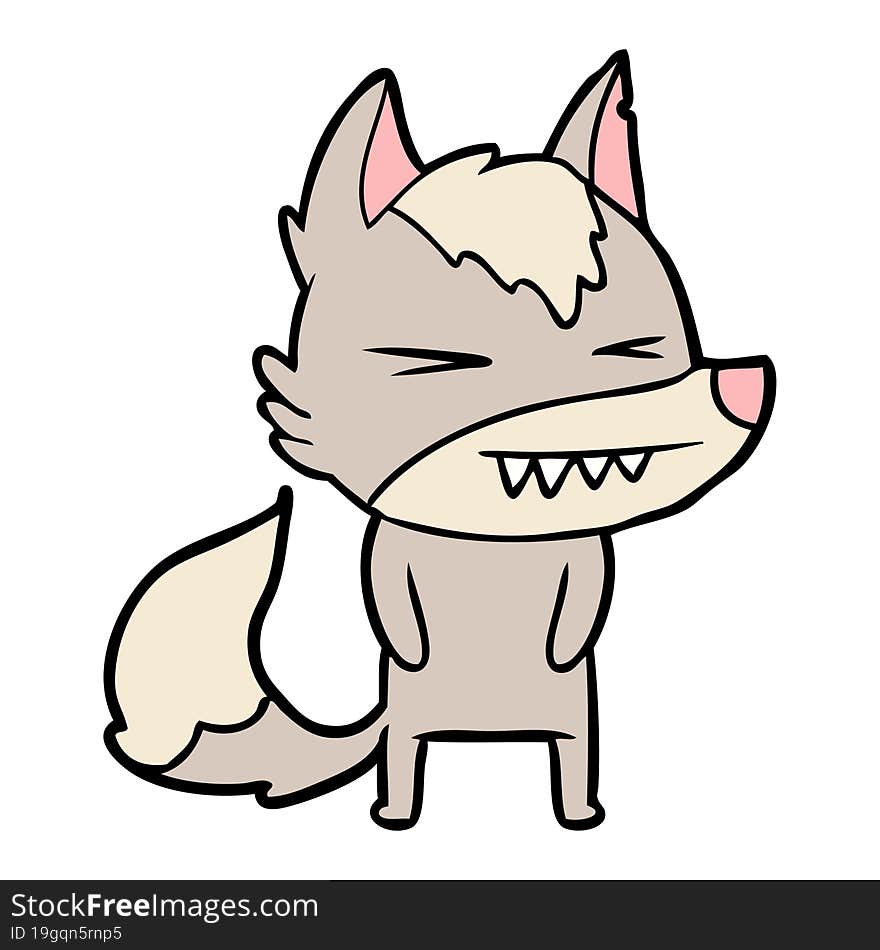 angry wolf cartoon. angry wolf cartoon