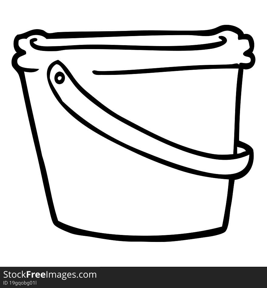 Line Drawing Cartoon Bucket