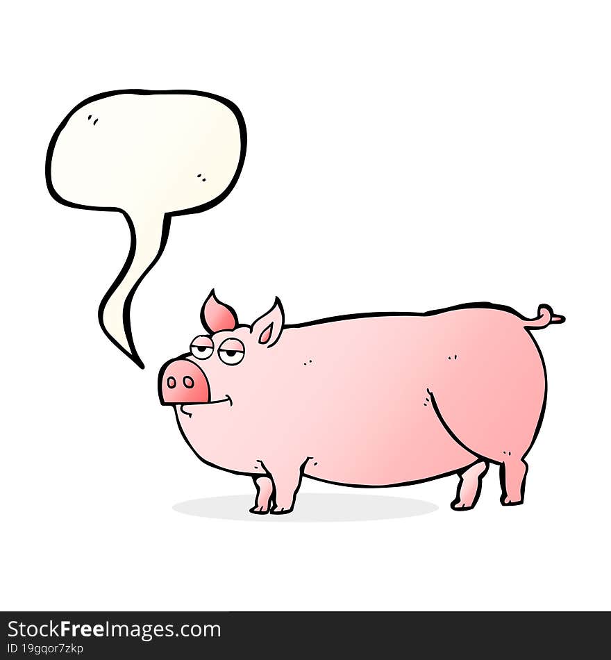 speech bubble cartoon huge pig