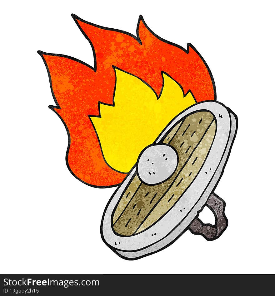 texture cartoon shield burning