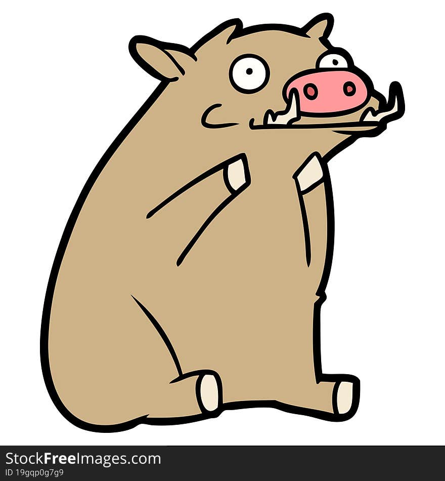 cartoon warthog. cartoon warthog