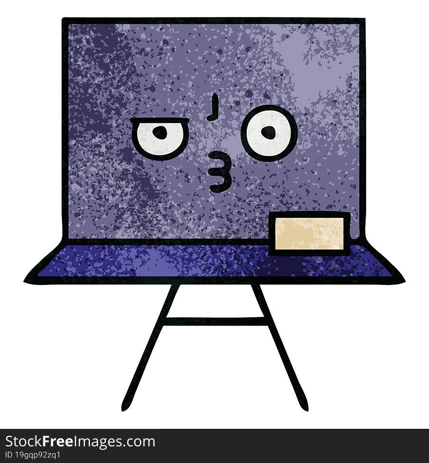 Retro Grunge Texture Cartoon Chalkboard