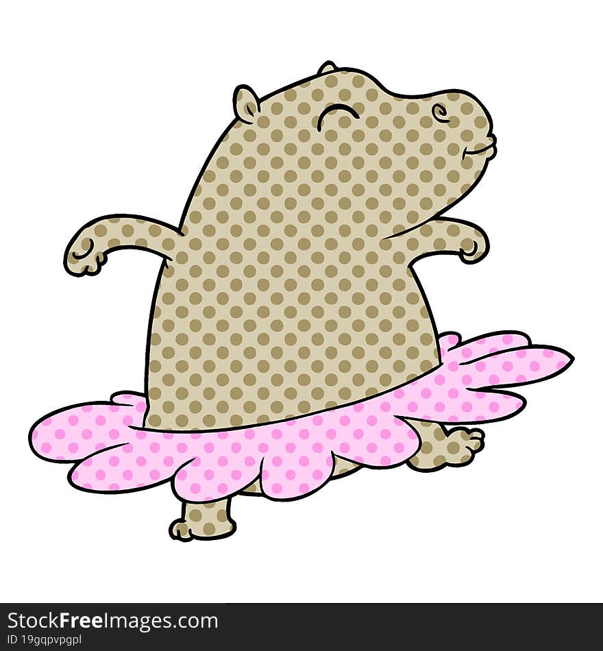 cartoon hippo ballerina. cartoon hippo ballerina