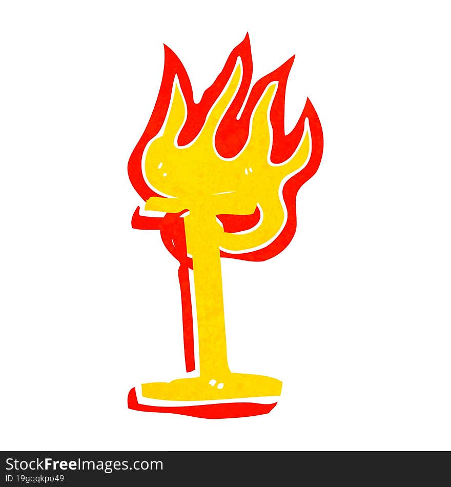 Cartoon Flaming Letter