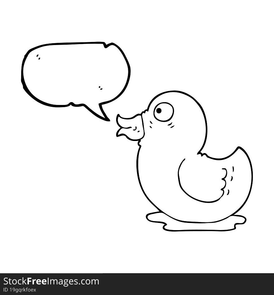 speech bubble cartoon rubber duck