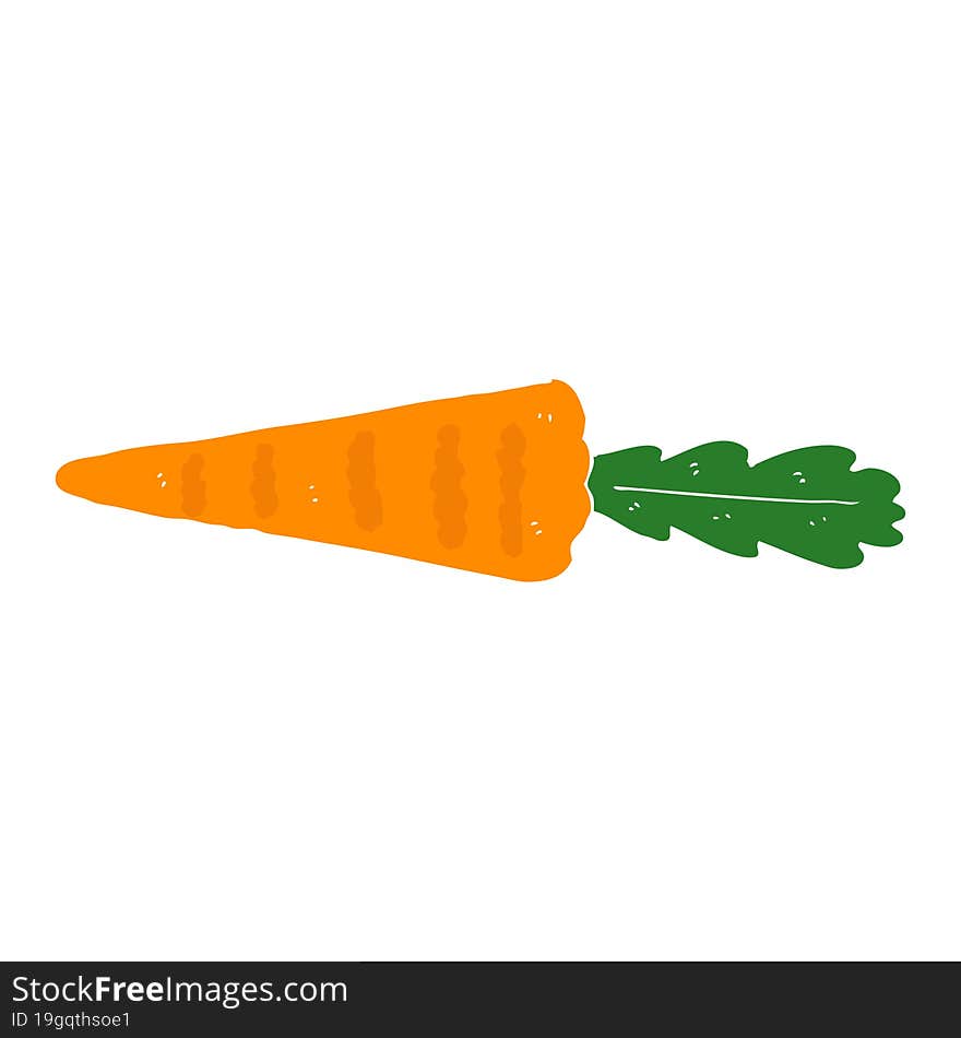 flat color style cartoon carrot