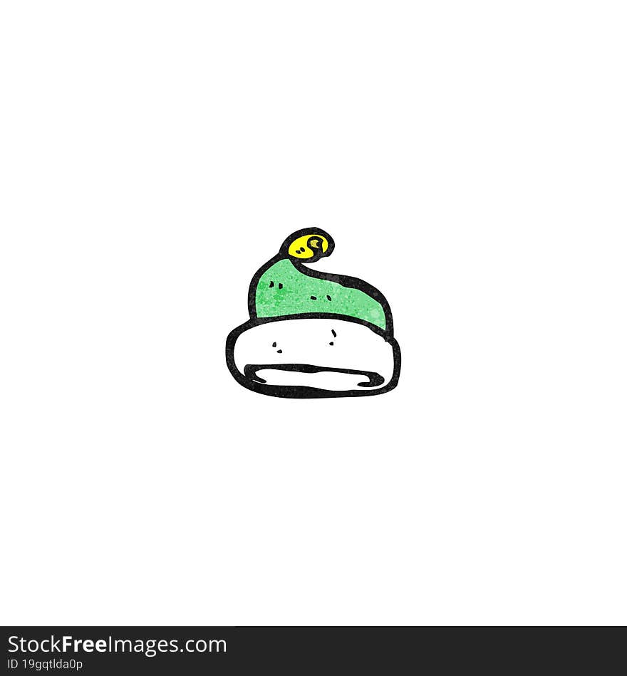 Cartoon Green Santa Hat