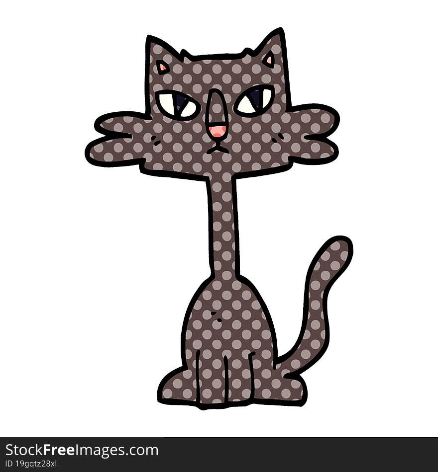 cartoon doodle funny cat