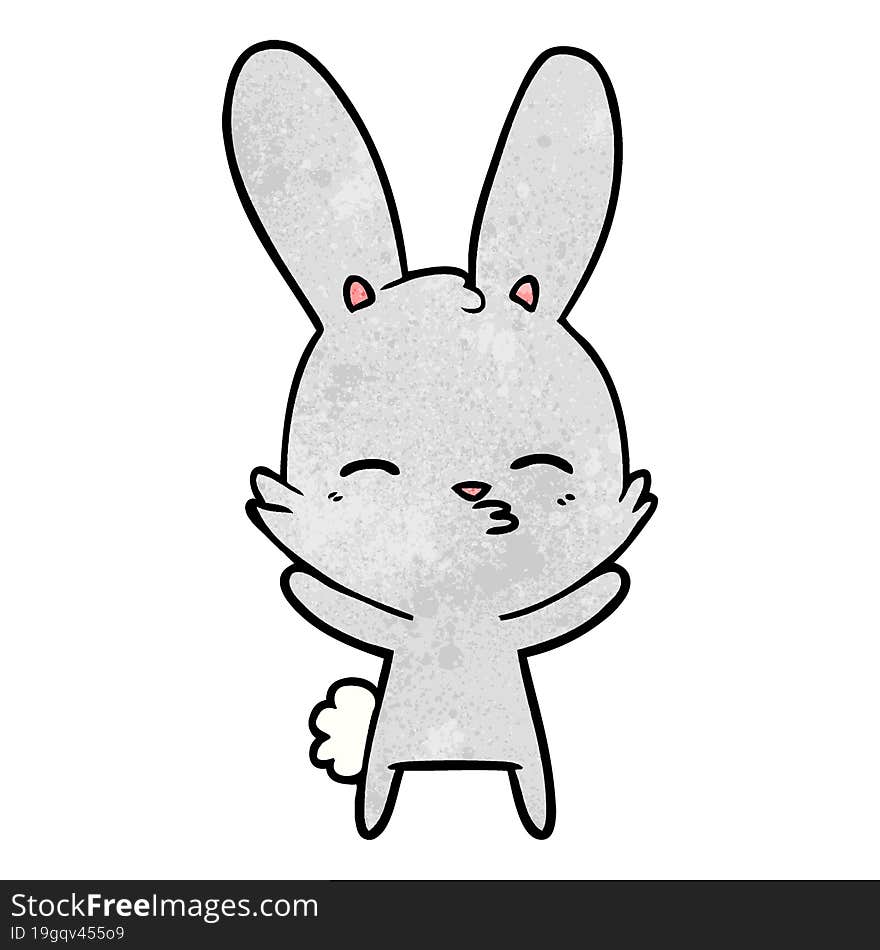 curious bunny cartoon. curious bunny cartoon