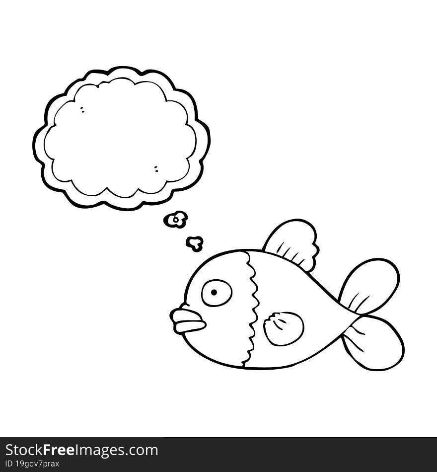 Thought Bubble Cartoon Fish