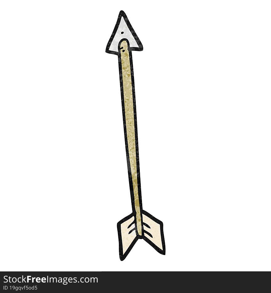 freehand textured cartoon arrow