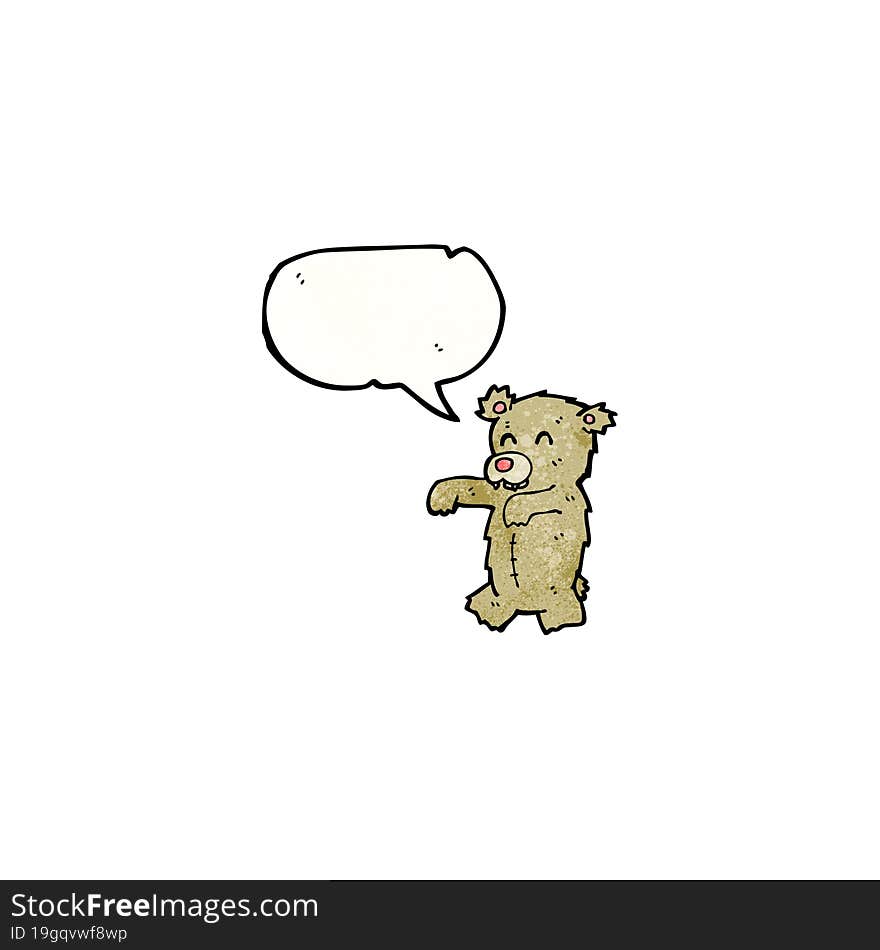 Zombie Teddy Bear Cartoon