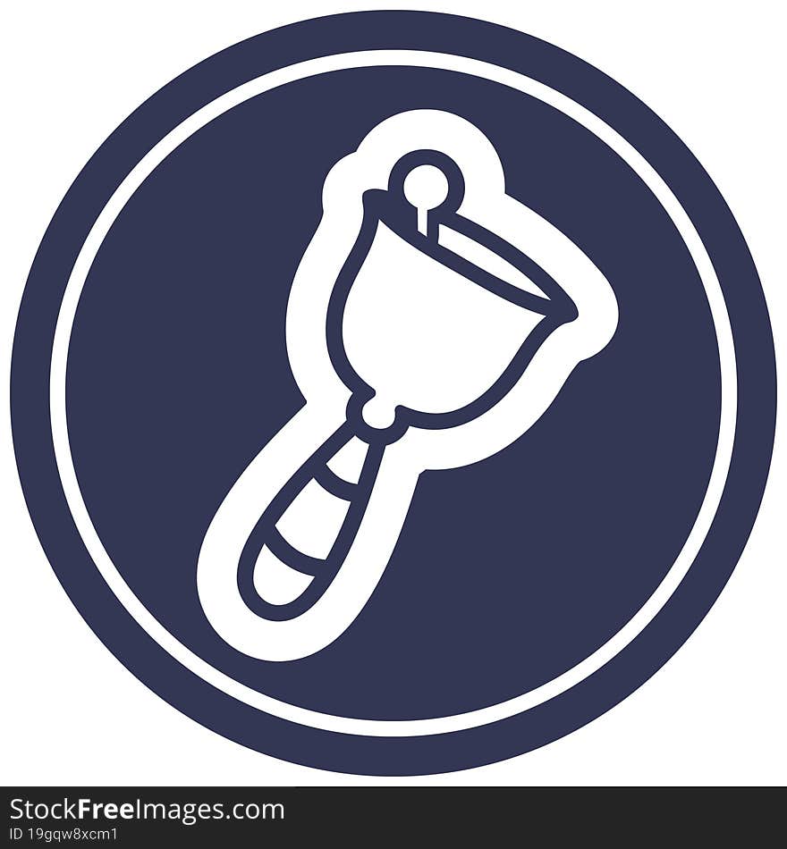 hand bell circular icon symbol