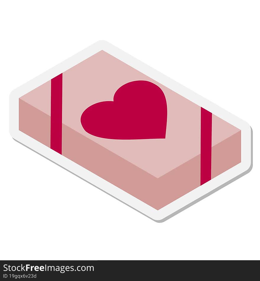 Valentines Gift Box Sticker