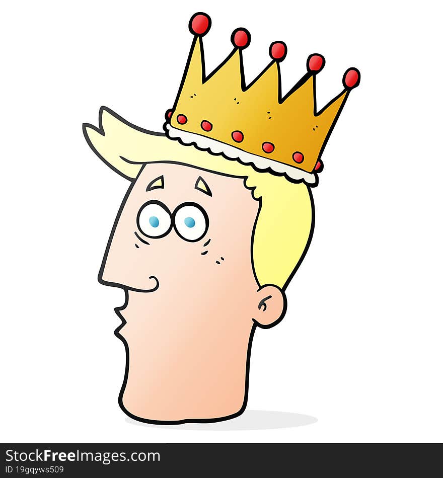 cartoon kings head