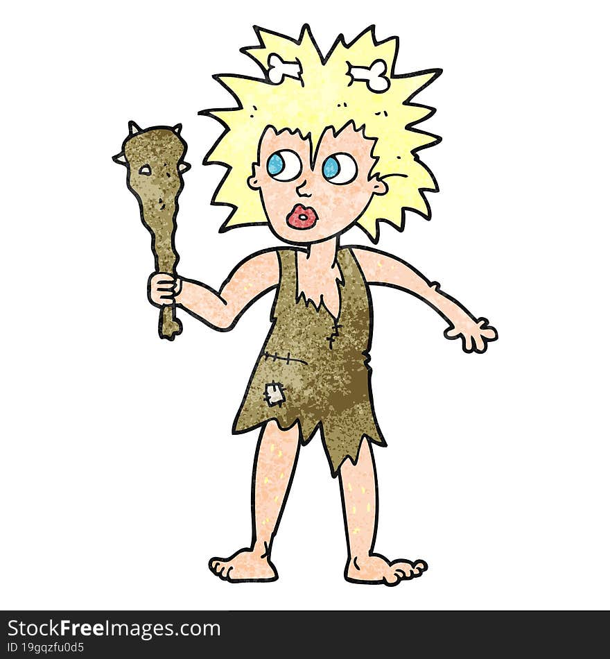 Texture Cartoon Cave Woman