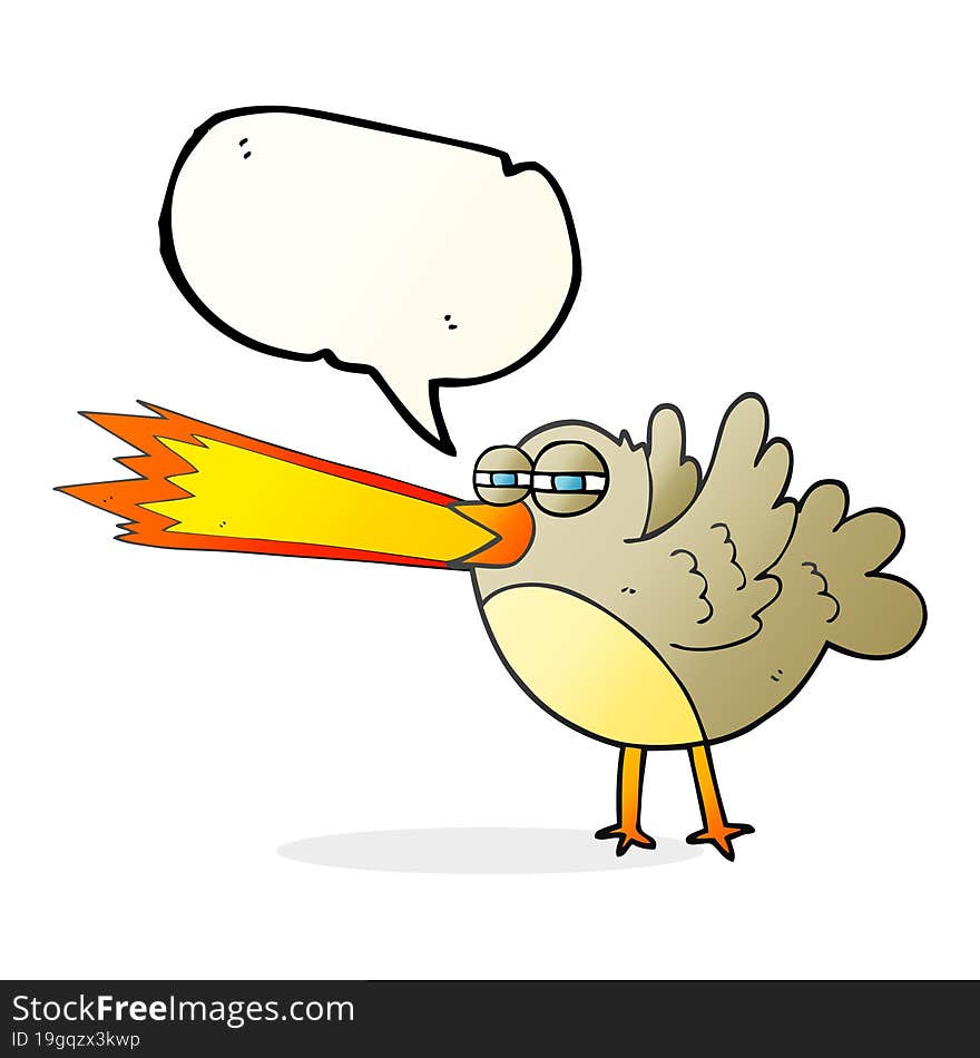 Speech Bubble Cartoon Bird