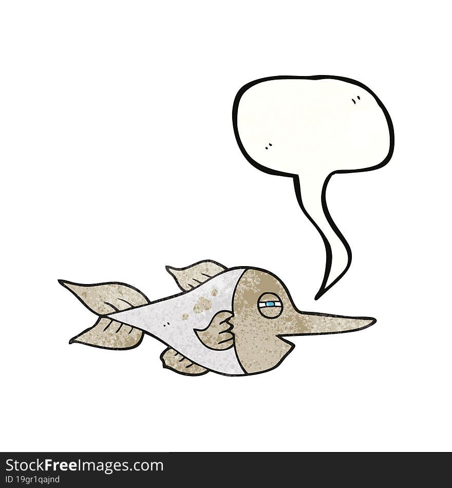 texture speech bubble cartoon swordfish