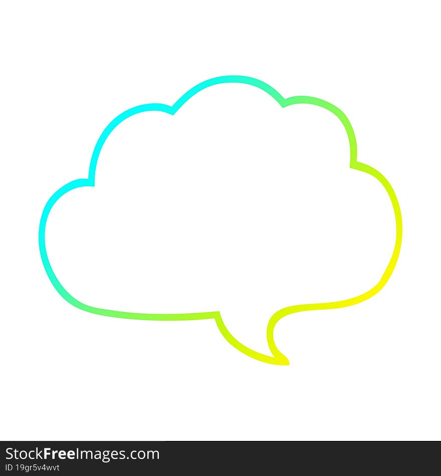 cold gradient line drawing cartoon