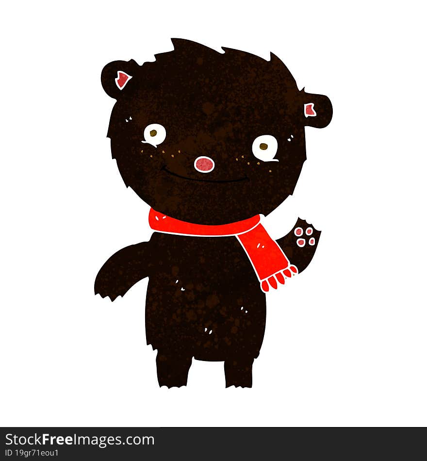 cartoon cute black bear