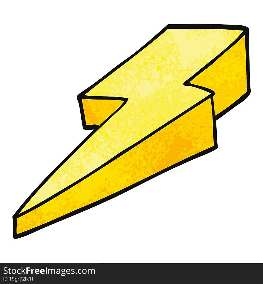 Cartoon Doodle Decorative Lightning Bolt