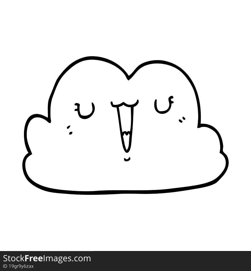 cute cartoon cloud