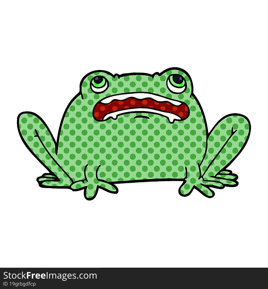 cartoon doodle frog