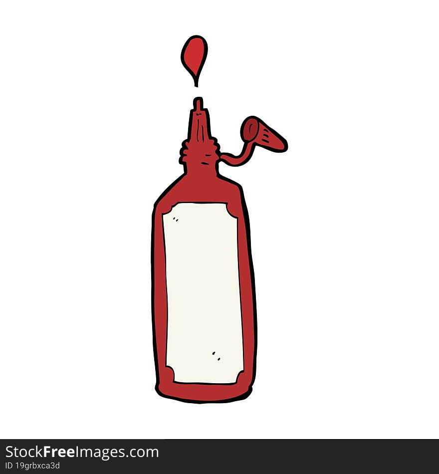 cartoon ketchup bottle