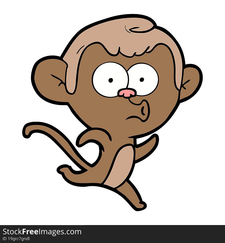 cartoon surprised monkey. cartoon surprised monkey