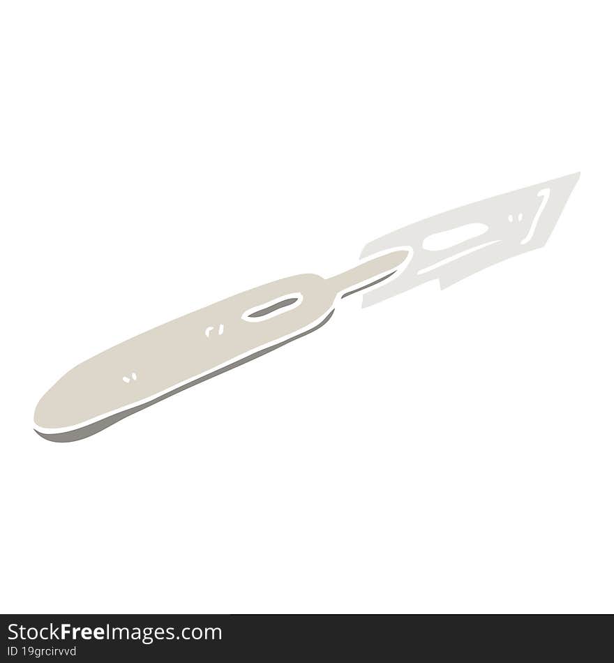 flat color illustration cartoon surgeon blade