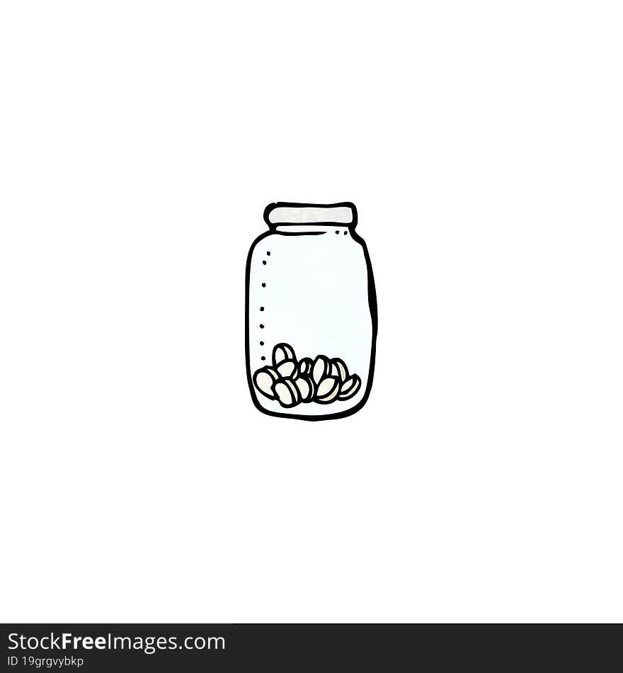 Cartoon Jar Of Pills