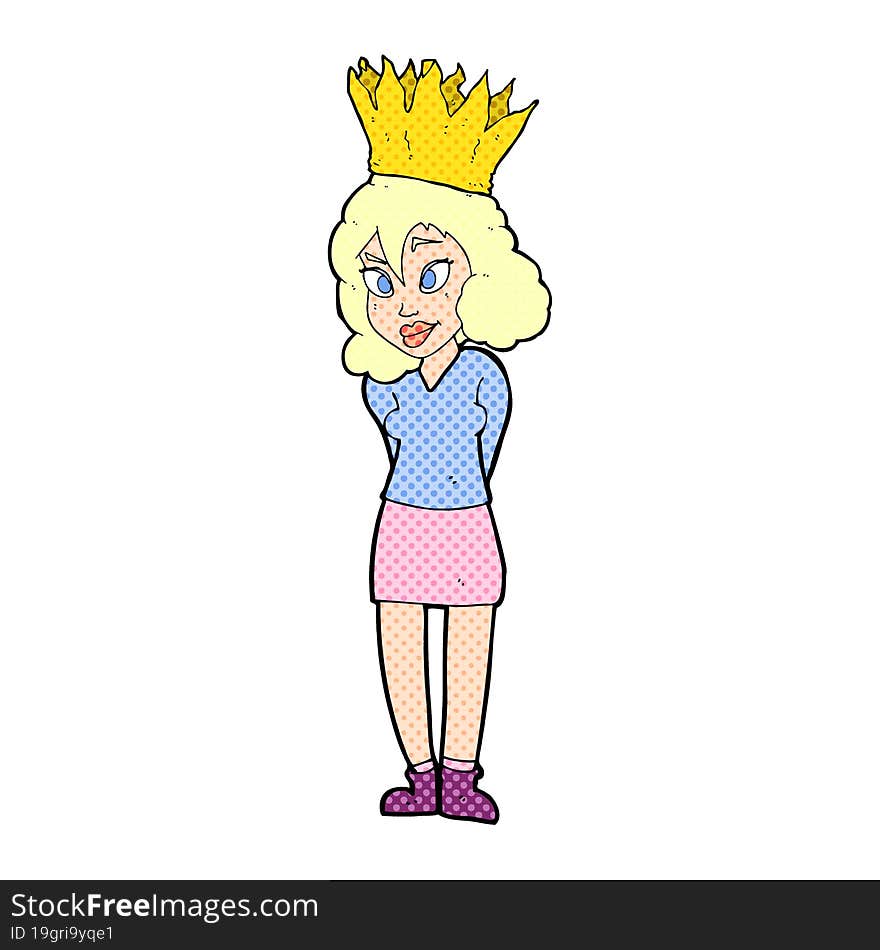 Cartoon Person Wearing Crown