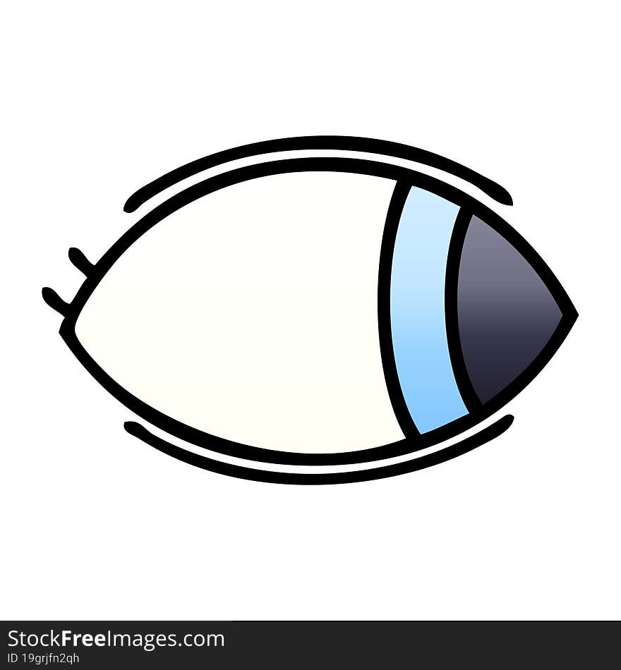 gradient shaded cartoon eye looking to one side