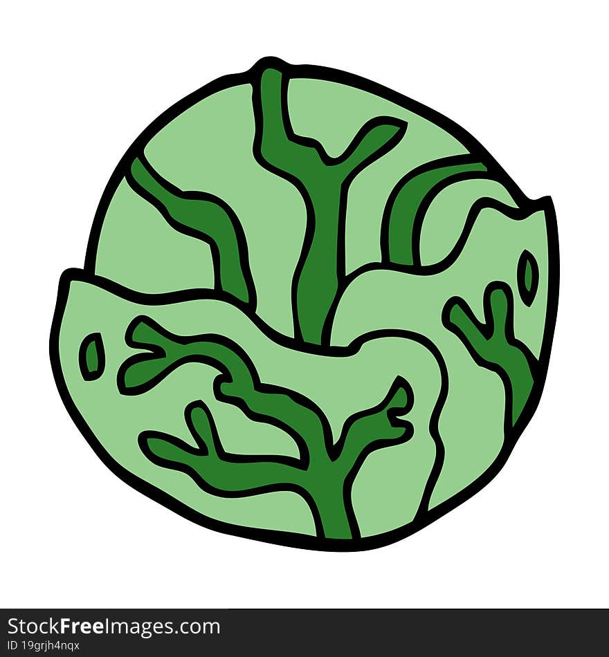 cartoon doodle cabbage