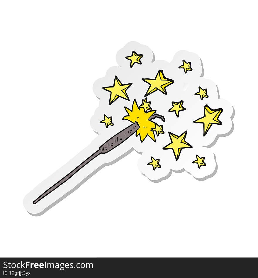 Sticker Of A Cartoon Sparkler