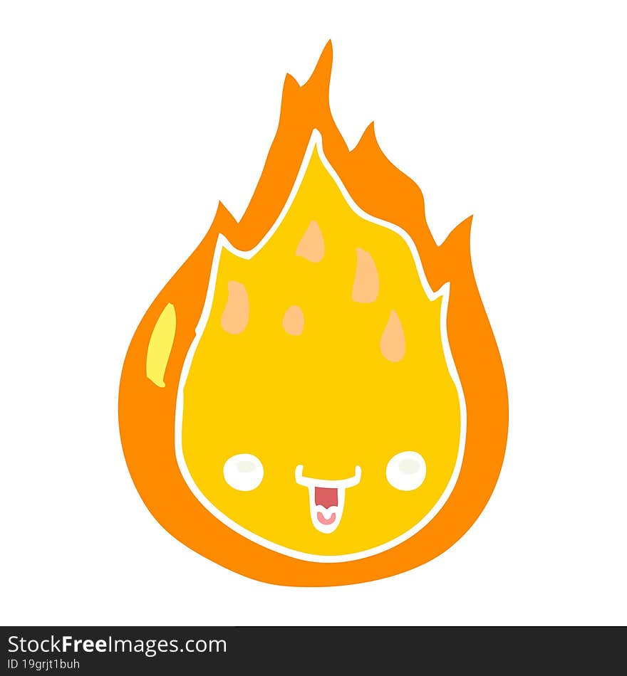 flat color style cartoon flame